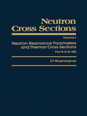 cover image of Neutron Cross Sections
